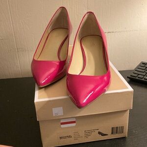 Michael Kors patent pumps